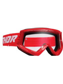 Gogle motocyklowe dziecięce Thor Combat Racer czerwono-białe