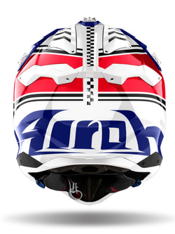 Kask enduro Airoh Aviator 3 Hima biało-niebiesko-czerwony