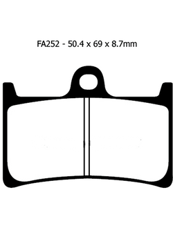 Klocki hamulcowe EBC FA252 50.4 x 69 x 8.7mm na przód