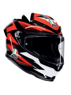 Kask integralny AGV K6 S Braven czarno-czerwono-biały