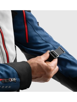 Kurtka motocyklowa tekstylna Rebelhorn Hardy 3.0 czarno-szaro-niebieska