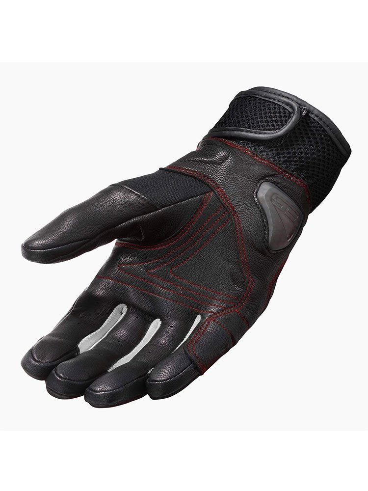 Rękawice motocyklowe tekstylno-skórzane REV’IT! Metric czarno-fluo czerwone