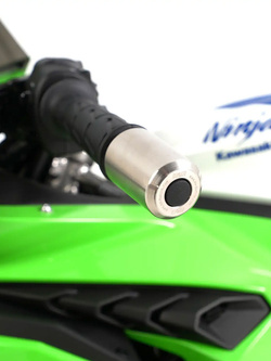 Koncówki kierownicy motocyklowej R&G Kawasaki (wybrane modele) srebrne
