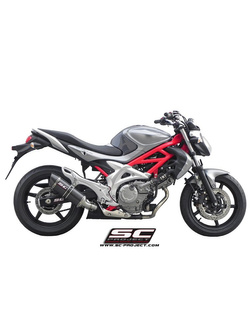 Tłumik owalny Slip-on SC-Project do Suzuki GLADIUS 650 [09-16]