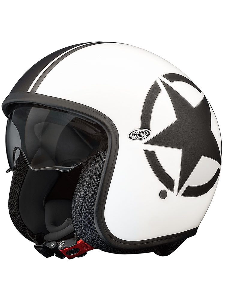 Kask otwarty Premier Vintage Star SG 8BM czarny matowy