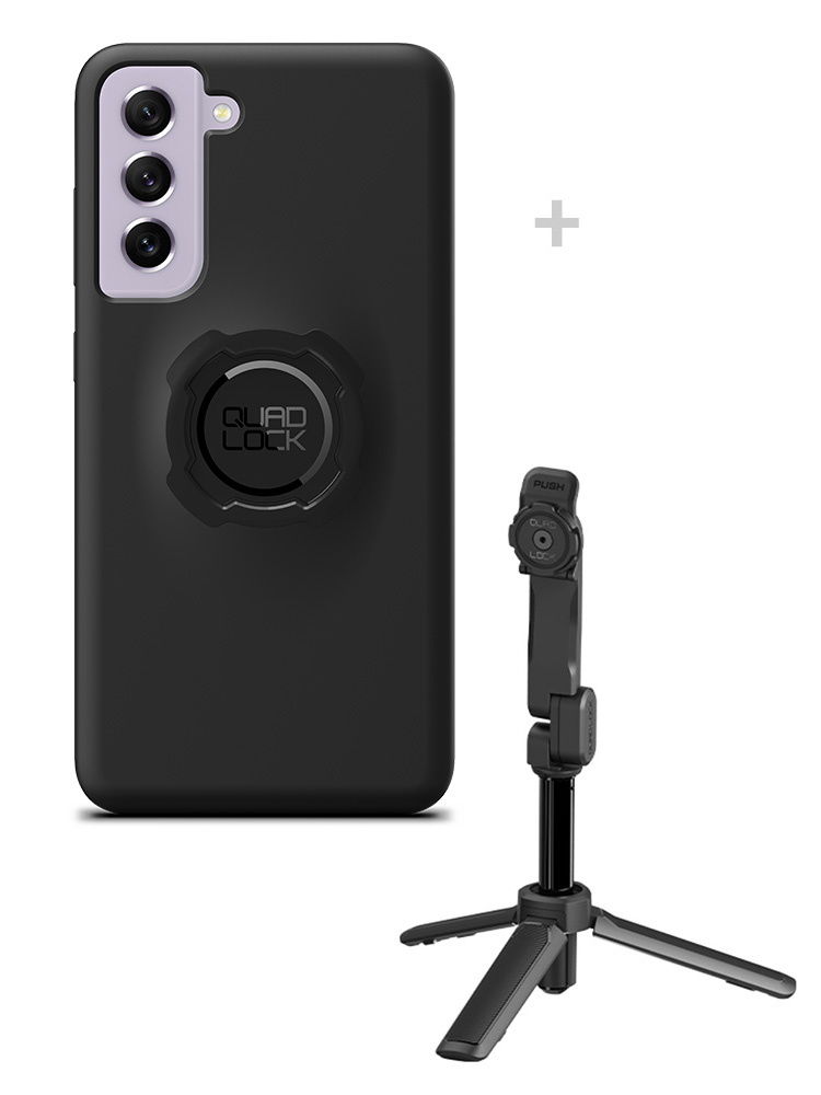 Zestaw: etui na telefon Samsung Galaxy S21FE + statyw/ selfie stick Quad Lock