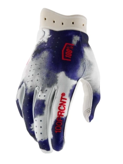 Rękawice cross 100% iTrack niebiesko-białe
