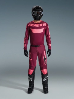 Bluza cross Alpinestars MX Racer Riway czerwono-różowa