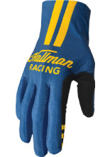 Rękawice cross Thor Hallman Mainstay Roosted niebiesko-żółte
