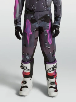 Spodnie cross dziecięce Alpinestars MX Fluid Lone szaro-fioletowe