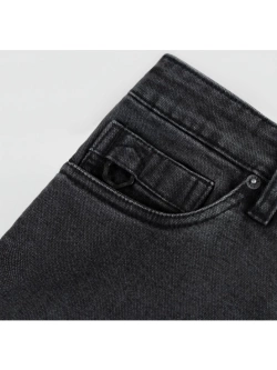 Jeansy motocyklowe Knox Colton Slim Charcoal czarne