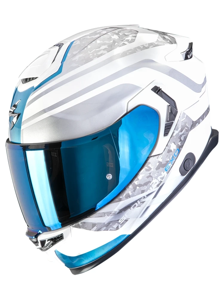 Kask integralny Scorpion EXO-GT SP Air Arten biało-niebieski