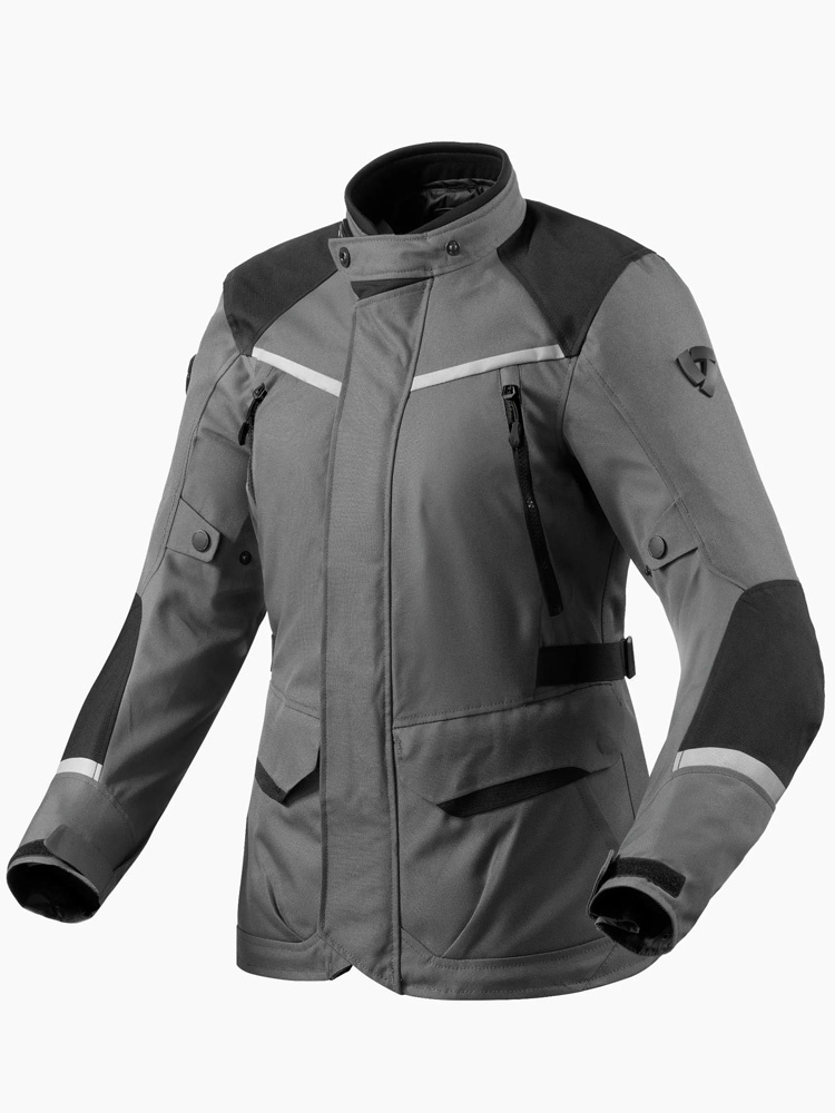 Kurtka motocyklowa damska tekstylna REV’IT! Voltiac 3 H2O szaro-czarna