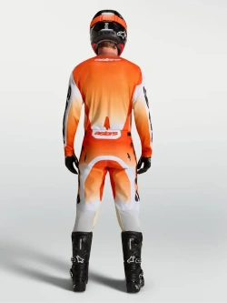 Spodnie cross Alpinestars MX Racer Amber biało-czarno-czerwone