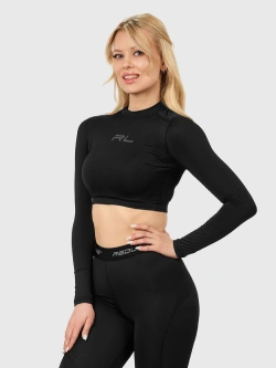 Koszulka termoaktywna damska z długim rękawem Redline Venus 2.0 Outlast crop top czarna