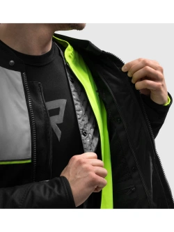 Kurtka motocyklowa tekstylna Rebelhorn Swift czarno-szara-fluo