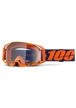 Gogle motocyklowe 100% ARmatic z przeźroczystą szybką pomarańczowo-niebieskie