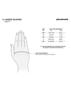 Rękawice motocyklowe damskie Shima Drift czarne