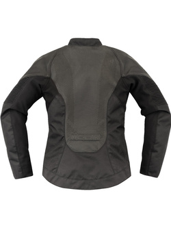 Kurtka motocyklowa damska skórzana Icon Overlord 3 czarna