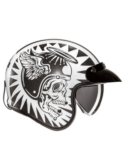 Kask otwarty HJC V31 Flame czarno-biały