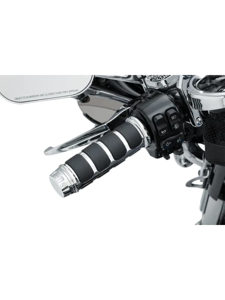 Nakładki manetek Kuryakyn ISO® do fabrycznych podgrzewanych manetek Harley Davidson (wybrane modele) srebrno-czarne