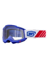 Gogle motocyklowe 100% Accuri 2 z przezroczystą szybką, niebiesko-czerwone