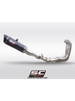 Pełny układ wydechowy SC-Project, Tłumik SC1-R Carbon (250mm), Kolektor tytanowy (4-1) - BMW S 1000 RR [20-21]