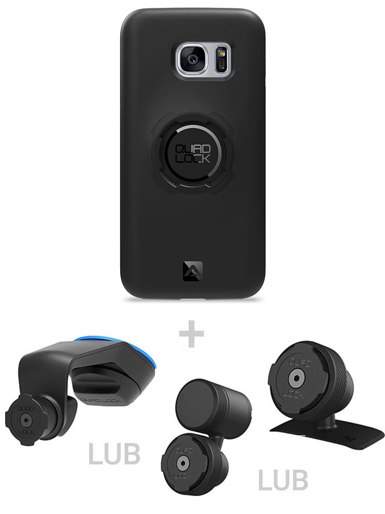 Zestaw do samochodu: etui na telefon Samsung Galaxy S7 + mocowanie Quad Lock