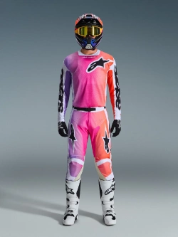 Bluza cross Alpinestars MX Racer Air Portl fioletowo-różowo-biała