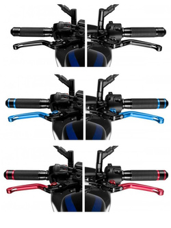 Zestaw regulowanych klamek standardowych z zawiasem PUIG do Suzuki SV650 (99-04)