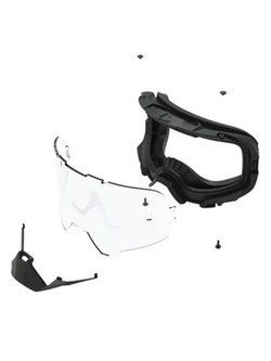 Gogle motocyklowe Leatt Velocity 6.5 Graphene z przyciemnianą szarą szybą, czarno-szare