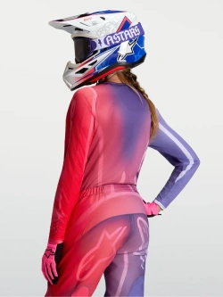Bluza cross damska Alpinestars MX Stella Fluid Kepler fioletowo-czerwona