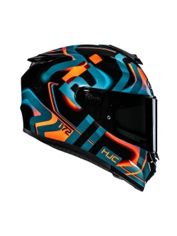 Kask integralny HJC i72 Tala czarno-niebiesko-pomarańczowy