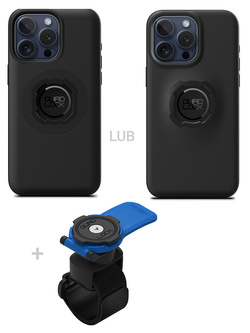 Zestaw: etui na telefon iPhone 16 Pro Max + uchwyt Quad Lock montowany za pomocą paska z szybkozłączką