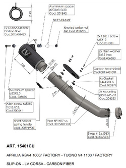 Tłumik motocyklowy LeoVince LV Corsa Carbon Aprilia RSV4 1100/ Factory (21-24)/ RR (19-20)/ Tuono V4 1100/ Factory (19-24)/ RR (19-20) [włókno węglowe]