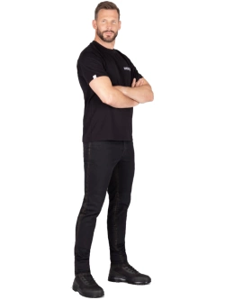 Jeansy motocyklowe Knox Colton Slim Aged Black Rust czarne