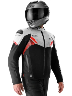 Kurtka motocyklowa tekstylna Shima STX Air G2 szaro-czarno-czerwona