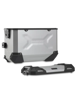 Zestaw: kufry boczne TRAX ADV + stelaże PRO SW-Motech Ducati Multistrada V2/ S (12,13,14) (24-) srebrne [poj.: 2 x 45 L]