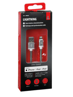 Kabel USB Lampa z wyjściem typu Lighting 200 cm biały