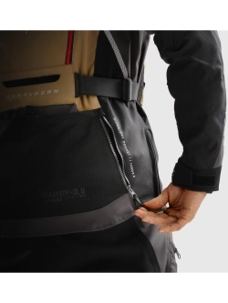 Kurtka motocyklowa tekstylna Rebelhorn Hardy 3.0 brązowo-szaro-czerwona