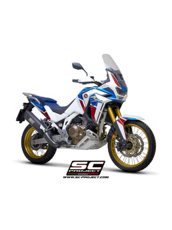 Tłumik motocyklowy SC Project czarny matowy Honda CRF 1100L Africa Twin/ Adventure Sport (20-23) [tytan+carbon]