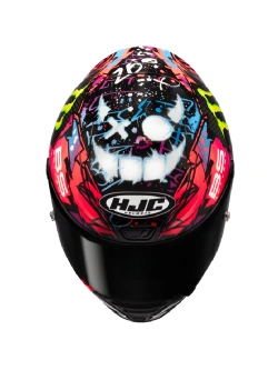 Kask integralny HJC RPHA 1 V2 Carbon Funky Diablo czarno-czerwony