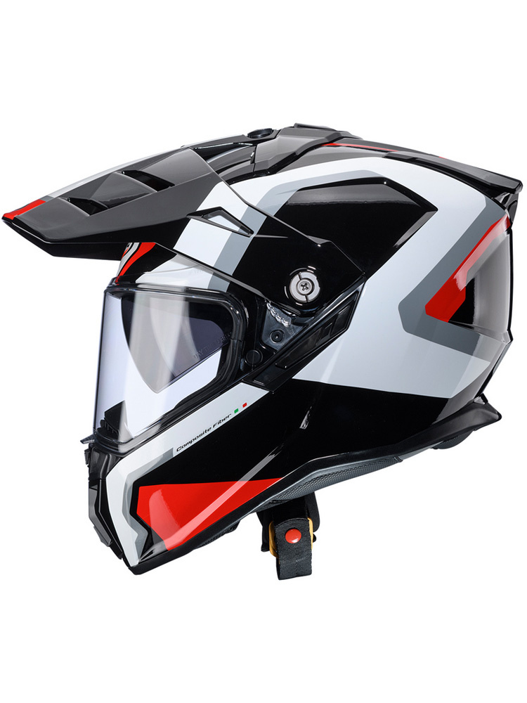 Kask adventure Caberg Tanami Scram czarno-szaro-czerwony