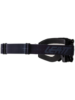 Gogle motocyklowe z lustrzaną srebrną szybą Leatt Velocity 4.5 Iriz 50 Stealth czarne