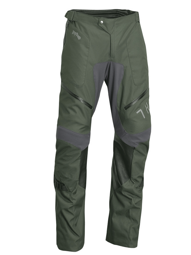 Spodnie cross Thor Terrain Over-the-Boot zielono-szare