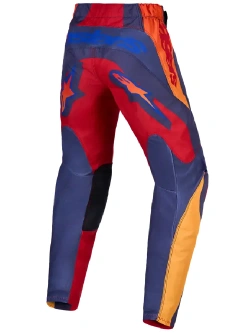 Spodnie cross dziecięce Alpinestars MX Fluid Hunt czerwono-niebiesko-pomarańczowe