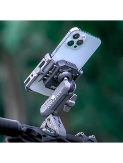 Uchwyt na telefon Outplorer P100-B regulowany z poduszką antywstrząsową [mocowany na lusterko]