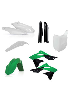 Pełny zestaw plastików Acerbis Kawasaki KX 250 F [13-16] czarno-biało-zielony