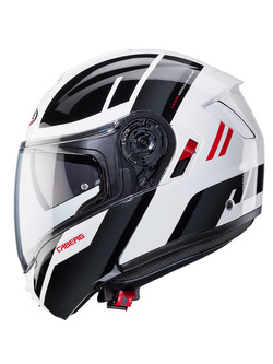 Kask szczękowy Caberg Levo X Manta matowy biało-czarno-czerwony