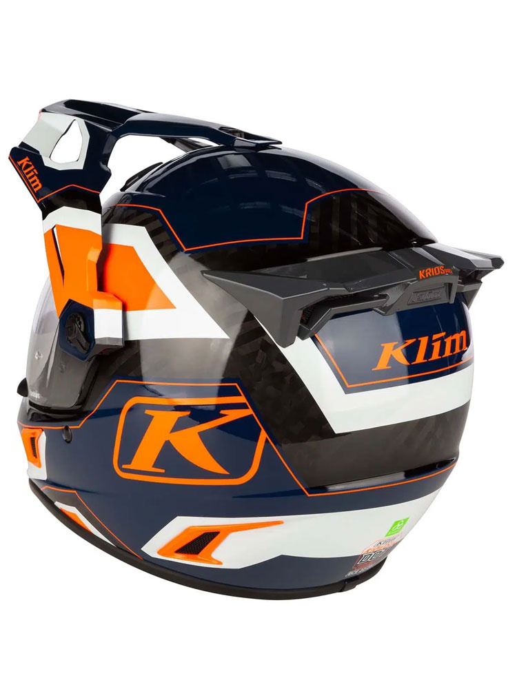 Kask integralny Klim Krios PRO Karbon pomarańczowo-niebieski